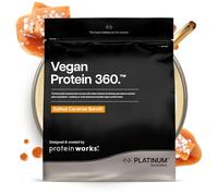 Protein Works - Proteina Vegana Extreme In Polvere - 100% a Base Vegetale - 5 Fonti Proteiche - Vitamine e Minerali Aggiunti - 28 Agitare - Caramello Salato Intenso - 2kg