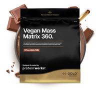 Protein Works | Vegan Mass Matrix 360 - GOLD Innovation, Mass Gainer Vegan, Integratore Aumento Peso, Tri-Protein, Aminoacidi, Shake Post-Workout, Cioccolato Morbido, 5 Porzioni, 1kg