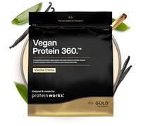 Protein Works | Vegan Protein 360 - GOLD Innovation, Proteine Vegane, Miscela Multi-Proteica Premium 100% Vegetale, Shake a Basso Contenuto di Grassi e Calorie, Crema alla Vaniglia, 66 Porzioni, 2kg
