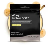 Protein Works | Whey Protein 360 - PLATINUM Innovation, Proteine Isolate in Polvere. Whey Isolate, Omega 3, Enzimi Digestivi, Senza Zuccheri Aggiunti, Banana Vellutata, 17 Porzioni, 600g