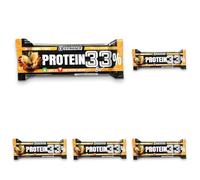 PROTEIN33 - Gusto Caramel Peanut - Barretta proteica da 50 g - High protein 33% - High Fiber - Gluten Free - Senza zuccheri aggiunti (Confezione da 5)