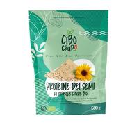 Proteine dei Semi di Girasole in Polvere Biologiche e Crude - 500g. Proteine Bio Vegetali e Vegane Naturalmente Senza Lattosio e Glutine. Organic and Vegan Protein Powder. Fonte di Aminoacidi e Fibre.