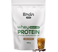 Proteine del siero del latte di erba BrainMax, caffè freddo, 1000 g