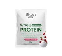 Proteine del siero del latte di erba BrainMax, yogurt alla ciliegia, 35 g, CAMPIONE