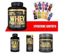 Proteine Gold's 100% Whey Professional 1 ,8 kg e 30g + BCAA + Creatina + OMAGGI