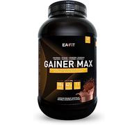 Proteine in Polvere Gainer Massa 2,9 kg Doppio Cioccolato - EAFIT | 10 g proteine e 42 g carboidrati per shaker, whey e albume d'uovo, 11 vitamine, 48 shaker aumento massa muscolare