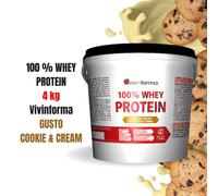 Proteine per lo sviluppo muscolare 100% Whey 4 kg Vivinforma + shaker + OMAGGI