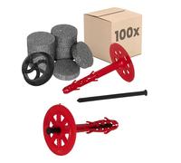 PROTEKTOR 100x Tassello isolamento con chiodo in plastica, kit Ø10 x 120mm