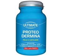Ultimate Italia - Proteo Dermina - 450g - fragola - Integratore di collagene e acido ialuronico per mantenere la pelle giovane e supportare cartilagini, legamenti e tendini