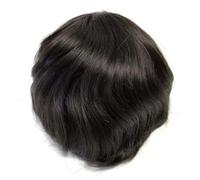 Protesi Capelli Uomo 6 pollici uomini parrucchino protesi di capelli pizzo con pu traspirante 100% naturale capelli umani sistemi di parrucca parrucca Toupee da Uomo(6x8)