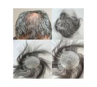 Protesi Capelli Uomo Pelle sottile PU calvizie maschile parrucchino europeo umano toppe toupee for uomo 8 × 8 cm base PU completa sistemi di sostituzione parrucchino Toupee da Uomo