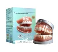 Protesi complete, protesi in silicone per ribasatura, set di protesi complete personalizzate avanzate, set di dentiere, ideale per uomini e donne (1 set)