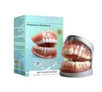 Protesi complete, soluzione flessibile per protesi totali, set di protesi in silicone per ribasatura, set di protesi complete personalizzate avanzate, set di dentiere, ideale per uomini (1 set)