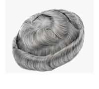 Protesi dei capelli degli uomini 0.12-0.14Mm Iniezione Pelle Toupee Parrucca 6 pollici Capillare Protesi Parrucche 30mm Onda 6x9#130#1B80H