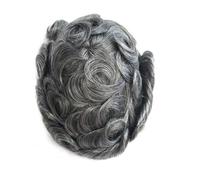 Protesi dei capelli degli uomini 0.1Mm Parrucca Della Pelle Durevole Parrucche 100% Naturale Sistema Dei Capelli Umani Protesi Capillare 30mm Onda 5x8 # 130 # 1B65