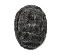 Protesi dei capelli degli uomini 0.1Mm Parrucca Della Pelle Durevole Parrucche 100% Naturale Sistema Dei Capelli Umani Capillare Protesi Dritto 5x8 # 130 # 1B40