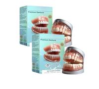 Protesi dentarie complete, Set di protesi dentarie complete di alta qualità, Denti comodi e dall'aspetto naturale, Set di denti finti, per uomo e donna (2 set)