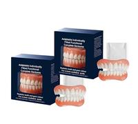 Protesi dentarie funzionali adattabili,set di protesi dentarie in silicone modellabili multifunzionali,morbide e confortevoli,protesi dentarie in resina per bocca intera per uomini e donne (2Pezzo)