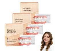 Protesi Dentarie, Set Completo Avanzato E Personalizzabile, Rivestimento Interno in Silicone Morbido, Vestibilità Confortevole, Protesi Totale in Silicone Per Uomini E Donne (3 pezzi)