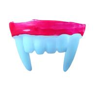 Protesi di Halloween Puntelli Divertenti Falso Vampiro Denti Zanne per | I puntelli in morbido vinile offrono una vestibilità comoda e un look realistico per adulti e bambini agli eventi spettrali B