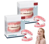Protesi Sepremium Full Set, Set di protesi in silicone modellabili multifunzionali, Set di dentiere, Soluzione per protesi complete, Morbide e confortevoli (2 Pezzo)