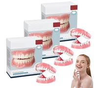 Protesi Sepremium Full Set, Set di protesi in silicone modellabili multifunzionali, Set di dentiere, Soluzione per protesi complete, Morbide e confortevoli (3 Pezzo)