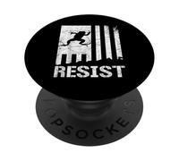 Protesta contro la bandiera della libertà dei Portland Frog Art Resist PopSockets PopGrip Adesivo