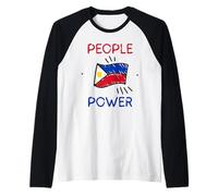 Protesta Contro la corruzione delle Filippine del Potere Popolare Maglia con Maniche Raglan