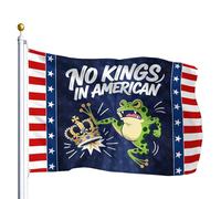 Protesta delle rane: "No Kings In America" Bandiere per la camera da letto