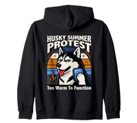 Protesta Estiva Husky Troppo Calda per Funzionare Felpa con Cappuccio