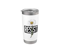 Protesta floreale resistere al design politico per gli attivisti Bicchiere termico in acciaio inox doppia parete