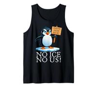 Protesta per il clima Penguin Attivista divertente per il riscaldamento globale Canotta
