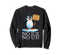 Protesta per il clima Penguin Attivista divertente per il riscaldamento globale Felpa