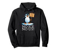Protesta per il clima Penguin Attivista divertente per il riscaldamento globale Felpa con Cappuccio