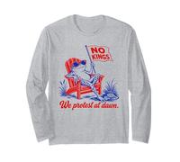 Protestiamo all'alba Frog No Kings Maglia a Manica
