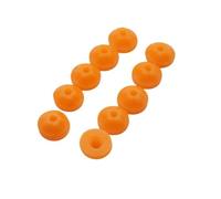 Protettivi antipolvere for unghie, punte da trapano con gambo 3/32". | 100 cappucci Copertura for strumenti con tappo in silicone E-file(Orange)