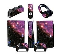 Protettivo 05022 Per PS5 Console Disc Edition & Digital Edition Sticker Vinyl Decal Cover Per Ps5 Controller & Charging Station & Headset & Media Remote Senza Bolle E Senza Residui(Disc Version)