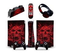 Protettivo 23187 Per PS5 Console Disc Edition & Digital Edition Sticker Vinyl Decal Cover Per Ps5 Controller & Charging Station & Headset & Media Remote Senza Bolle E Senza Residui(Digital Edition)