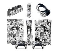 Protettivo 45859 Per PS5 Console Disc Edition & Digital Edition Sticker Vinyl Decal Cover Per Ps5 Controller & Charging Station & Headset & Media Remote Senza Bolle E Senza Residui(Disc Version)