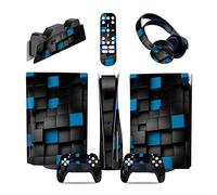 Protettivo 52588 Per PS5 Console Disc Edition & Digital Edition Sticker Vinyl Decal Cover Per Ps5 Controller & Charging Station & Headset & Media Remote Senza Bolle E Senza Residui(Digital Edition)