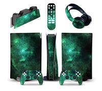 Protettivo Per PS5 Console Disc Edition & Digital Edition Sticker Vinyl Decal Cover Per Ps5 Controller & Charging Station & Headset & Media Remote 75645 Senza Bolle E Senza Residui(Disc Version)