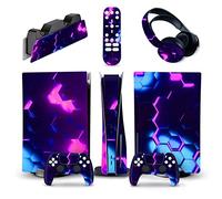 Protettivo Per PS5 Console Disc Edition & Digital Edition Sticker Vinyl Decal Cover Per Ps5 Controller & Charging Station & Headset & Media Remote 76888 Senza Bolle E Senza Residui(Disc Version)