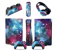Protettivo Per PS5 Console Disc Edition & Digital Edition Sticker Vinyl Decal Cover Per Ps5 Controller & Charging Station & Headset & Media Remote 01047 Senza Bolle E Senza Residui(Disc Version)