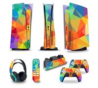 Protettivo Per PS5 Console Disc Edition & Digital Edition Sticker Vinyl Decal Cover Per Ps5 Controller & Charging Station & Headset & Media Remote 74789 Senza Bolle E Senza Residui(Disc Version)