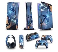 Protettivo Per PS5 Console Disc Edition & Digital Edition Sticker Vinyl Decal Cover Per Ps5 Controller & Charging Station & Headset & Media Remote 71916 Senza Bolle E Senza Residui(Disc Version)