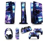 Protettivo Per PS5 Console Disc Edition & Digital Edition Sticker Vinyl Decal Cover Per Ps5 Controller & Charging Station & Headset & Media Remote 71297 Senza Bolle E Senza Residui(Digital Edition)
