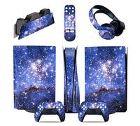Protettivo Per PS5 Console Disc Edition & Digital Edition Sticker Vinyl Decal Cover Per Ps5 Controller & Charging Station & Headset & Media Remote 98721 Senza Bolle E Senza Residui(Disc Version)