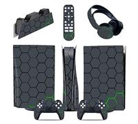 Protettivo Per PS5 Console Disc Edition & Digital Sticker Vinyl Decal Cover Per Ps5 Controller & Charging Station & Headset & Media Remote 41520 Senza Bolle E Senza Residui(Disc Version)