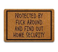 Protetto Da Fuck Around And Find Out Home Security Zerbino Ingresso Allo Sporco Zerbino Assorbente Tappeto Bagno Per Corridoi Interni Cucina 40 X 60Cm