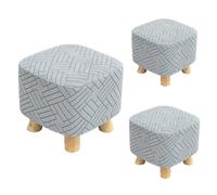 Protettore a poggiapiedi quadrati e rotondi morbidi con fondo elastico per ufficio, sala da pranzo, bar, cuscino della sedia da sposa, decorazioni per la casa rimovib Bee white Square bench cover2pcs